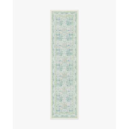 Blackthorn Lilac Multicolor Flatwoven Rug by Morris & Co. - 75 x 305 cm - Rug + Cushioned Pad System