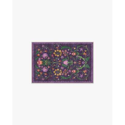 Protea Plum Flatwoven Rug by Iris Apfel - 60 x 90 cm - Rug + Cushioned Pad System
