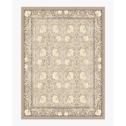 Pimpernel Mink Flatwoven Rug by Morris & Co. - 275 x 365 cm - Rug + Pad System