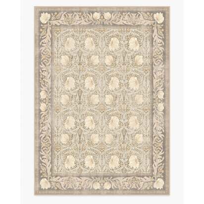 Pimpernel Mink Flatwoven Rug by Morris & Co. - 305 x 425 cm - Rug + Pad System