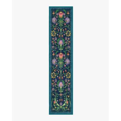 Protea Blue Flatwoven Rug by Iris Apfel - 75 x 365 cm - Rug + Pad System