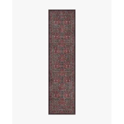 Blackthorn Amber Red Flatwoven Rug by Morris & Co. - 75 x 305 cm - Rug + Cushioned Pad System