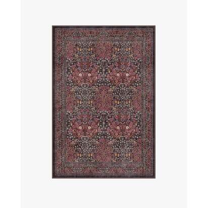 Blackthorn Amber Red Flatwoven Rug by Morris & Co. - 120 x 185 cm - Rug + Cushioned Pad System