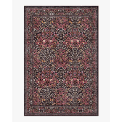Blackthorn Amber Red Flatwoven Rug by Morris & Co. - 185 x 275 cm - Rug + Cushioned Pad System