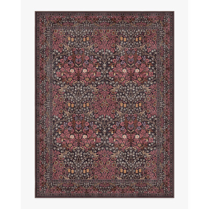Blackthorn Amber Red Flatwoven Rug by Morris & Co. - 275 x 365 cm - Rug + Cushioned Pad System