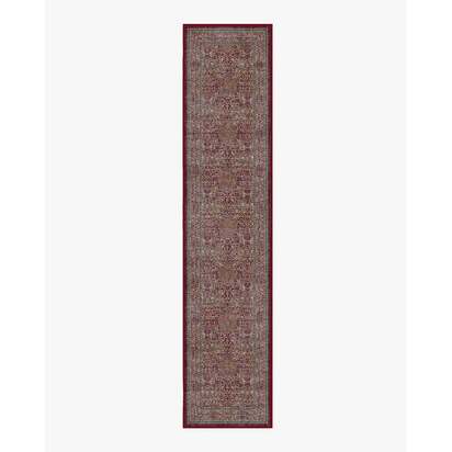 Blackthorn Mulberry Flatwoven Rug by Morris & Co. - 75 x 365 cm - Rug + Pad System