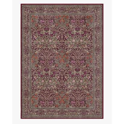Blackthorn Mulberry Flatwoven Rug by Morris & Co. - 305 x 425 cm - Rug + Pad System