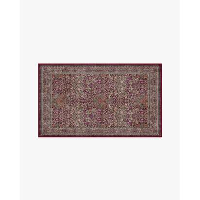 Blackthorn Mulberry Flatwoven Rug by Morris & Co. - 90 x 150 cm - Rug + Cushioned Pad System