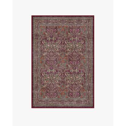 Blackthorn Mulberry Flatwoven Rug by Morris & Co. - 120 x 185 cm - Rug + Cushioned Pad System