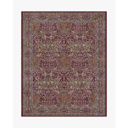Blackthorn Mulberry Flatwoven Rug by Morris & Co. - 245 x 305 cm - Rug + Cushioned Pad System