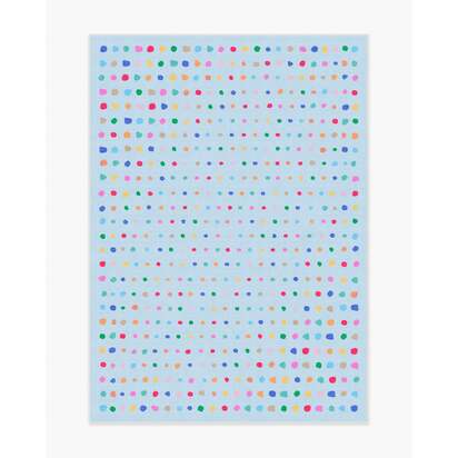 Jelly Dot Blue Flatwoven Rug - 150 x 215 cm - Rug + Pad System