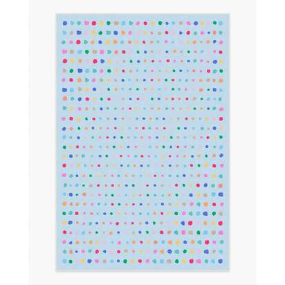 Jelly Dot Blue Flatwoven Rug - 185 x 275 cm - Rug + Pad System