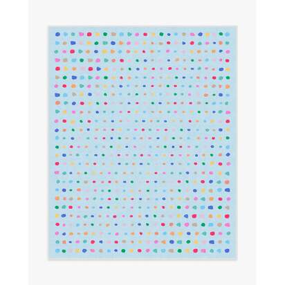 Jelly Dot Blue Flatwoven Rug - 245 x 305 cm - Rug + Pad System
