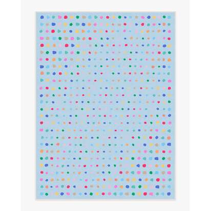 Jelly Dot Blue Flatwoven Rug - 275 x 365 cm - Rug + Pad System