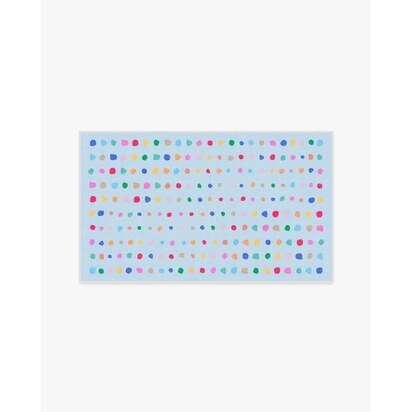 Jelly Dot Blue Flatwoven Rug - 90 x 150 cm - Rug + Cushioned Pad System