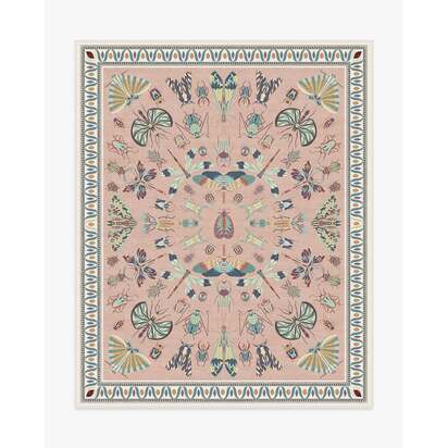 Flutterby Soft Rose Flatwoven Rug by Iris Apfel - 245 x 305 cm - Rug + Cushioned Pad System