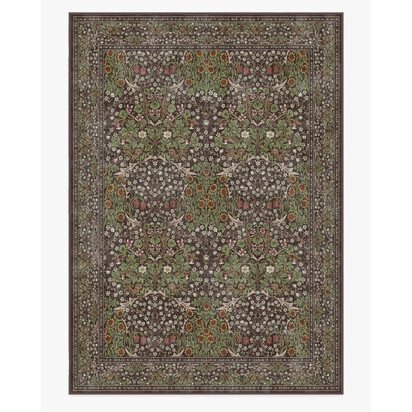 Blackthorn Dark Wood Flatwoven Rug by Morris & Co. - 305 x 425 cm - Rug + Pad System