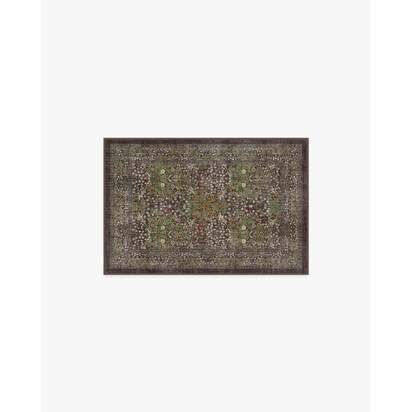 Blackthorn Dark Wood Flatwoven Rug by Morris & Co. - 60 x 90 cm - Rug + Cushioned Pad System