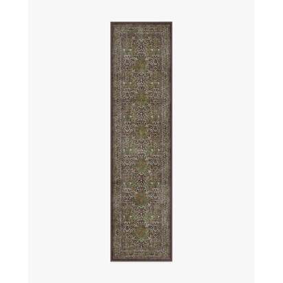 Blackthorn Dark Wood Flatwoven Rug by Morris & Co. - 75 x 305 cm - Rug + Cushioned Pad System