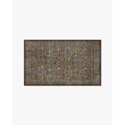 Blackthorn Dark Wood Flatwoven Rug by Morris & Co. - 90 x 150 cm - Rug + Cushioned Pad System