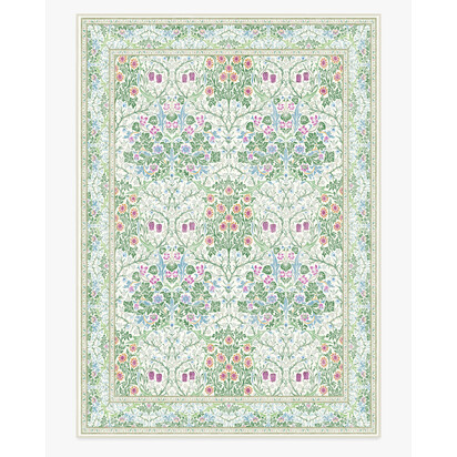 Blackthorn Berry Multicolor Flatwoven Rug by Morris & Co. - 305 x 425 cm - Rug + Pad System