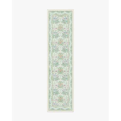 Blackthorn Berry Multicolor Flatwoven Rug by Morris & Co. - 75 x 305 cm - Rug + Cushioned Pad System