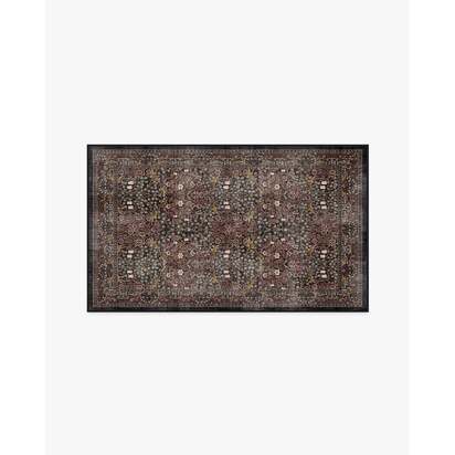 Blackthorn Charcoal & Amber Flatwoven Rug by Morris & Co. - 90 x 150 cm - Rug + Pad System