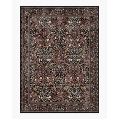 Blackthorn Charcoal & Amber Flatwoven Rug by Morris & Co. - 275 x 365 cm - Rug + Cushioned Pad System