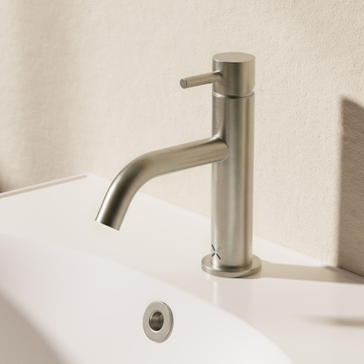 Crosswater MPRO Basin Monobloc No Waste - Brushed Nickel