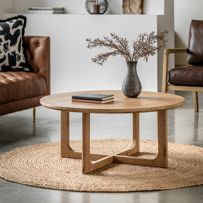 Alderwood Round Coffee Table Natural