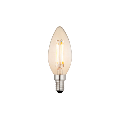 Antibes E14 LED Filament Candle Amber Glass
