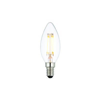 Antibes E14 LED Filament Candle Clear Glass