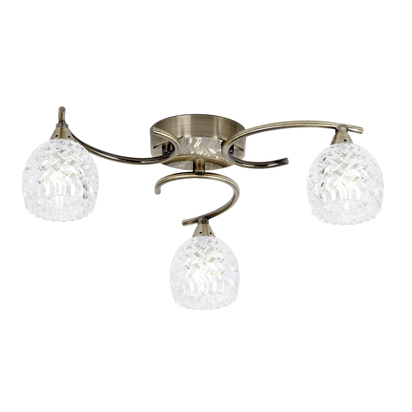 Grasse 3 Ceiling Lamp Antique Brass