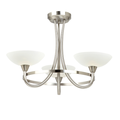 Lecce 3 Ceiling Lamp Satin Chrome