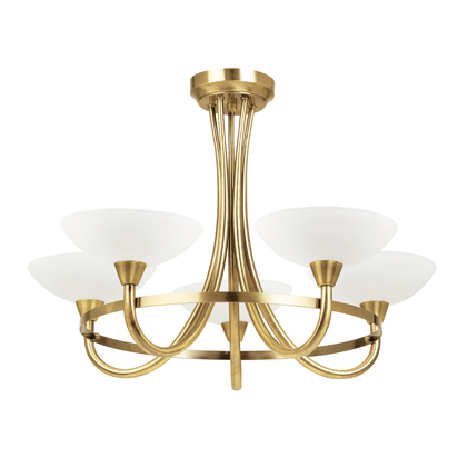 Lecce 5 Ceiling Lamp Antique Brass