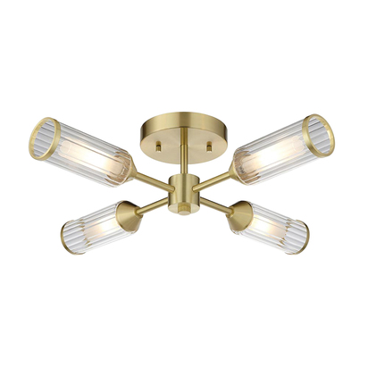 Falmouth 4 Ceiling Light Satin Brass 4 LIGHT