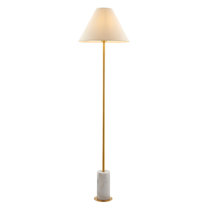 Hexham Floor Lamp Brass and Marble