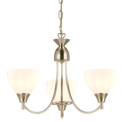 Chiswick 3 Pendant Light Satin Chrome