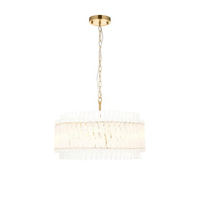 Lichfield 5 Pendant Light Brushed Aged Brass