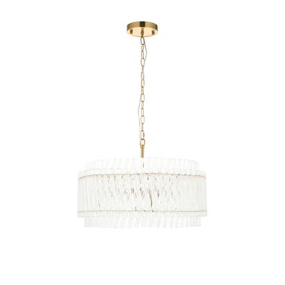 Lichfield 5 Pendant Light Brushed Aged Brass