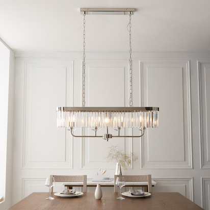 Frome Linear Pendant Light Bright Nickel