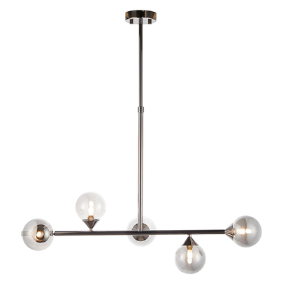 Angers 5 Linear Pendant Light Matt Black
