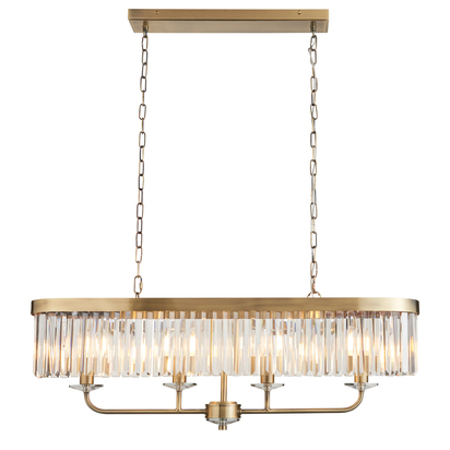 Cirencester 4 Linear Pendant Light Antique Brass