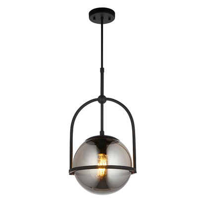 Clevedon 1 Pendant Light Matt Black