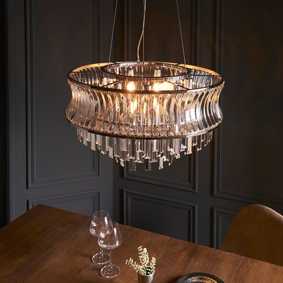 Frascati 9 Pendant Light Bright Nickel