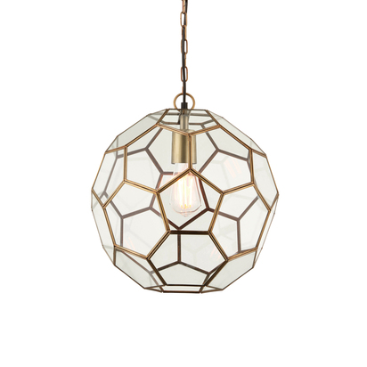 Richmond 1 Pendant Light Antique Brass