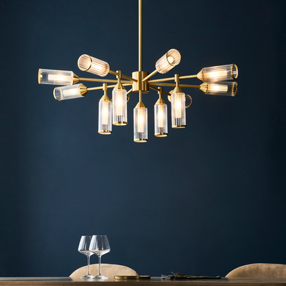 Falmouth 13 Pendant Light Satin Brass 13 LIGHT