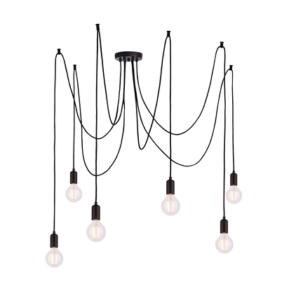 Valencia 6 Cluster Pendant Light Matt Black