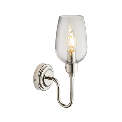 Wimborne 1 Wall Light Bright Nickel
