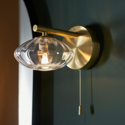 Devizes Bathroom Wall Light Satin Brushed Gold
